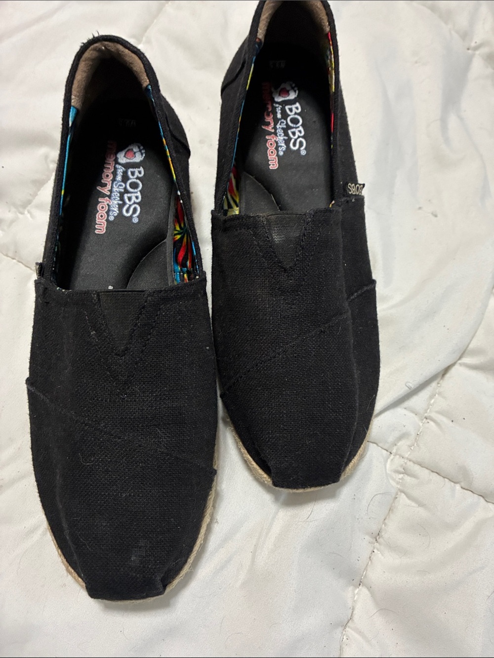 Skechers Men’s Black Slip-On Canvas Shoes